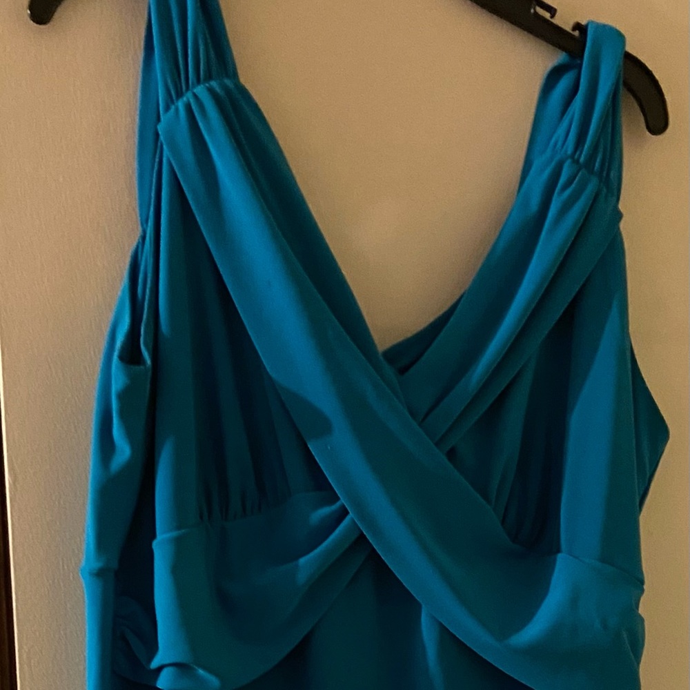Teal sleeveless dress